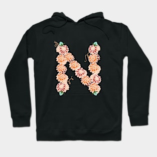 Letter N Floral Hoodie